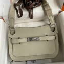 AAA Hermes Jypsiere Mini Handmade Bag In Grey Swift Calfskin HD859Wl50