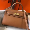 AAA Hermes Kelly Mini II Bag In Gold Epsom Leather GHW HD1055JH19