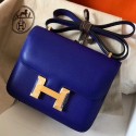 AAA Replica Hermes Constance 18 Handmade Bag In Blue Electric Epsom Leather HD1538Oy84