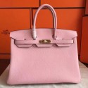 AAAAA Hermes Birkin 40 Handmade Bag In Pink Clemence Leather HD1892aM93
