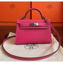 Hermes Kelly Mini II Handmade Bag In Rose Tyrien Epsom Leather HD1086sA83