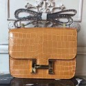 High Quality Hermes Camarel Constance MM 24cm Crocodile Bag HD409Es35