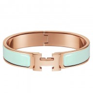 Hermes Aqua Enamel Clic H PM Bracelet HD31KV49
