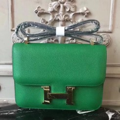 AAA Hermes Bamboo Constance MM 24cm Epsom Leather Bag HD40zZ13