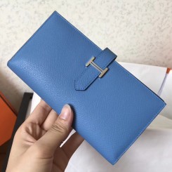 AAA Hermes Blue Jean Epsom Bearn Gusset Wallet HD325lh85