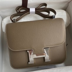 AAA Replica Hermes Constance 24 Handmade Bag In Taupe Epsom Calfskin HD515Oy84
