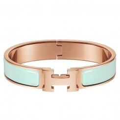 Hermes Aqua Enamel Clic H PM Bracelet HD31KV49