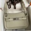 AAA Hermes Jypsiere Mini Handmade Bag In Grey Swift Calfskin HD859Wl50