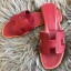AAA Hermes Oran Slide Sandals In Ruby Epsom Calfskin HD1745zZ13