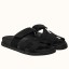AAA Hermes Women's Chypre Sandals In Black Suede Calfskin HD2078JH19