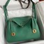 AAAAA Imitation Hermes Lindy 30 Handmade Bag In Malachite Clemence Leather HD1436Yv18