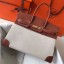 Hermes Birkin 35cm Canvas Bag With Barenia Leather GHW HD261EW67