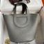 Hermes In The Loop 18 Handmade Bag in Gris Meyer Clemence Leather HD779Sx31