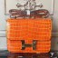 Hermes Orange Constance MM 24cm Crocodile Bag HD1761PC54