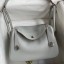 Imitation AAA Hermes Lindy 26 Handmade Bag In Blue Glacier Clemence Leather HD1381kf15