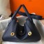 Imitation Hermes Lindy 30cm Bag In Navy Blue Clemence Leather GHW HD1450hc46