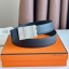 Imitation Hermes Typo Reversible Belt 32MM in Black Epsom Calfskin HD2039SU58