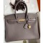 Knockoff Hermes Birkin 35 Retourne Handmade Bag In Etain Epsom Calfskin HD238FI62