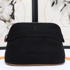 AAA Hermes Medium Bolide Travel Case In Black Cotton HD1491KV93