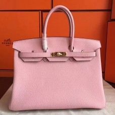 AAAAA Hermes Birkin 40 Handmade Bag In Pink Clemence Leather HD1892aM93